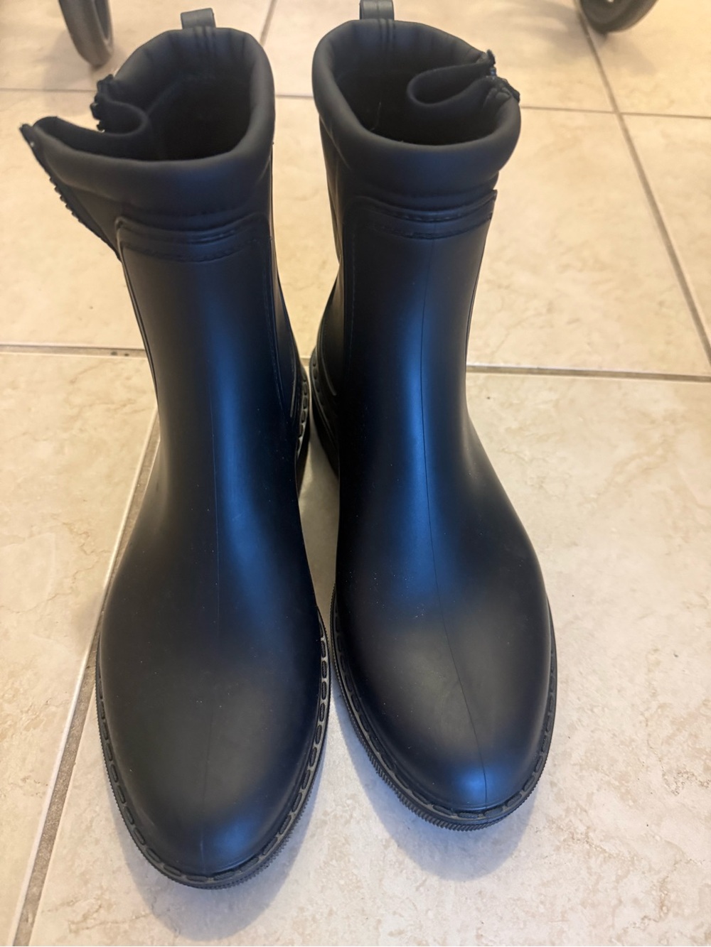 Igor Black Matte Waterproof Ankle Rain Boots
